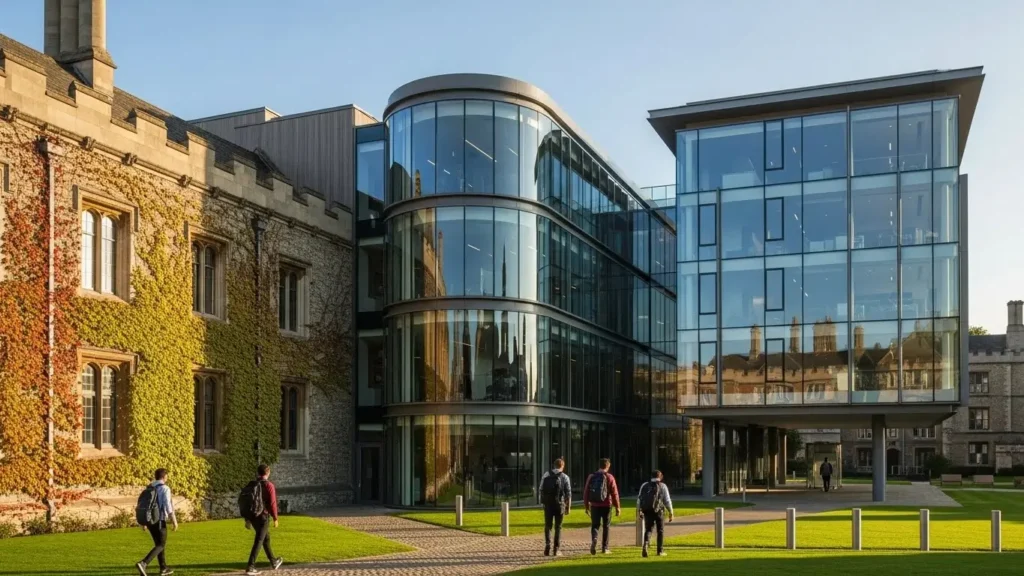A prestigious university building symbolizing a Huawei technology partnership case study.