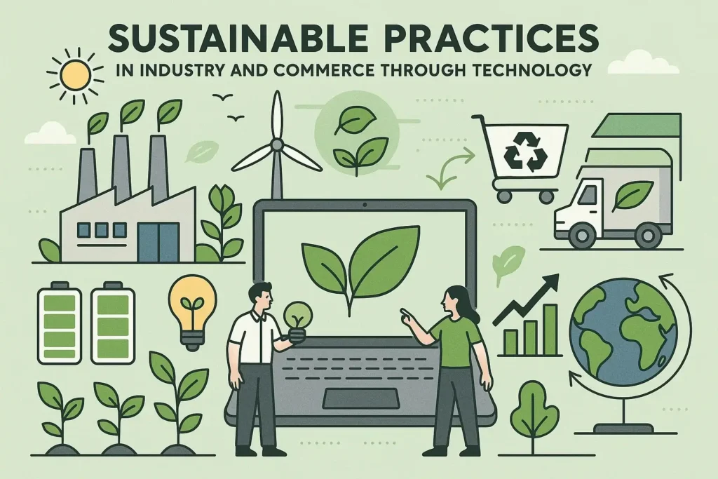 Sustainable Practices in Industry and Commerce Through Technology