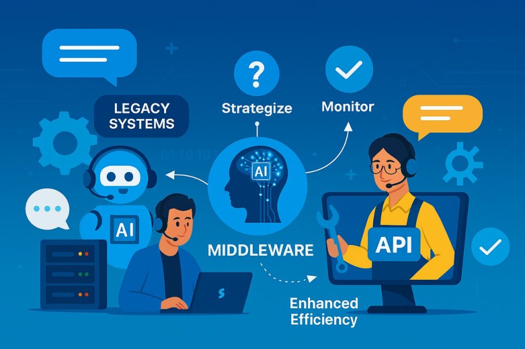 AI chatbots streamline customer support while human agents tackle complex tasks with enhanced intelligence systems.