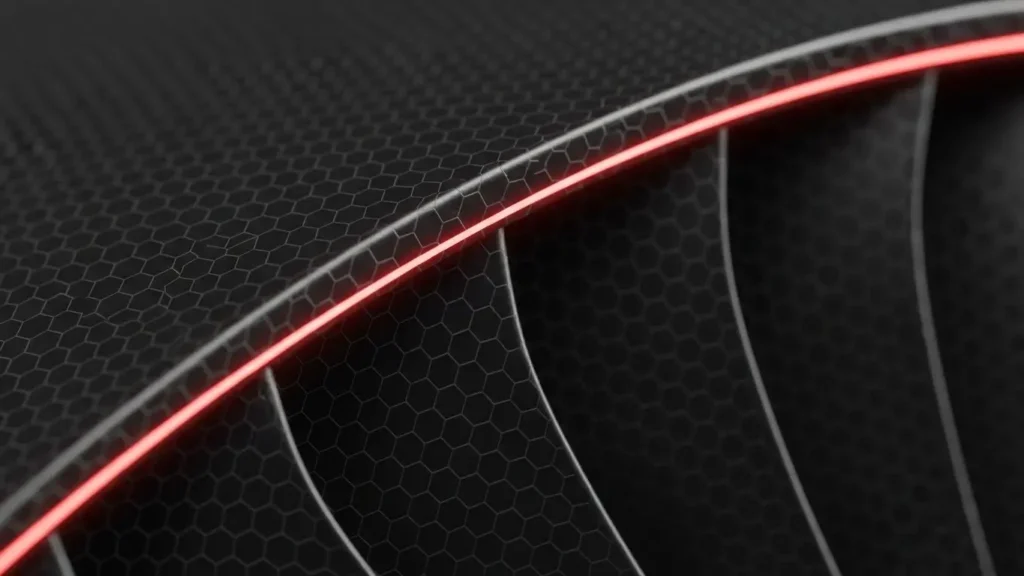 A close-up of graphene composite materials used in aerospace as seen in WIRED.