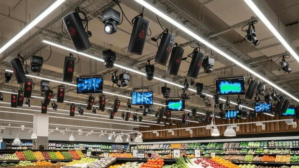 Sophisticated AI and computer vision technology used in an Amazon Go cashierless store.