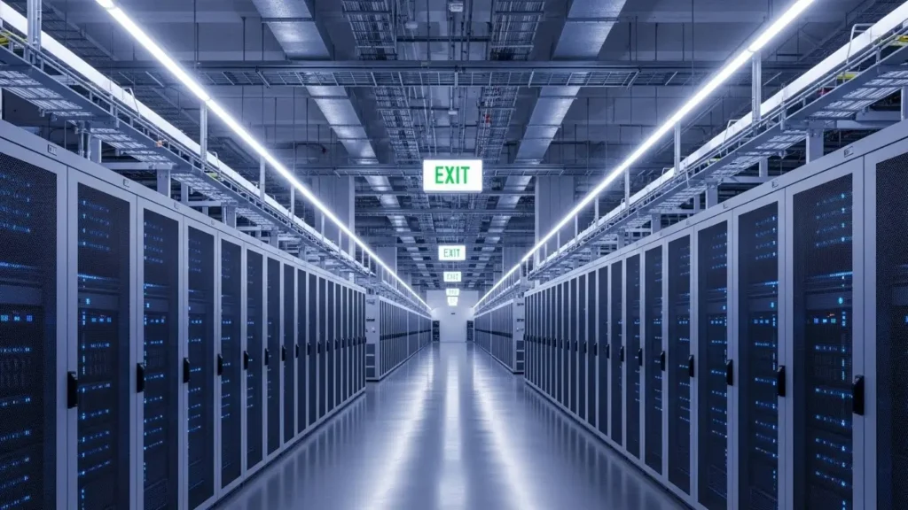 Global cloud computing infrastructure supporting enterprise development in 2025.