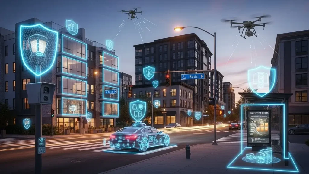 Secure cybersecurity protocols protecting IoT development networks in the US.