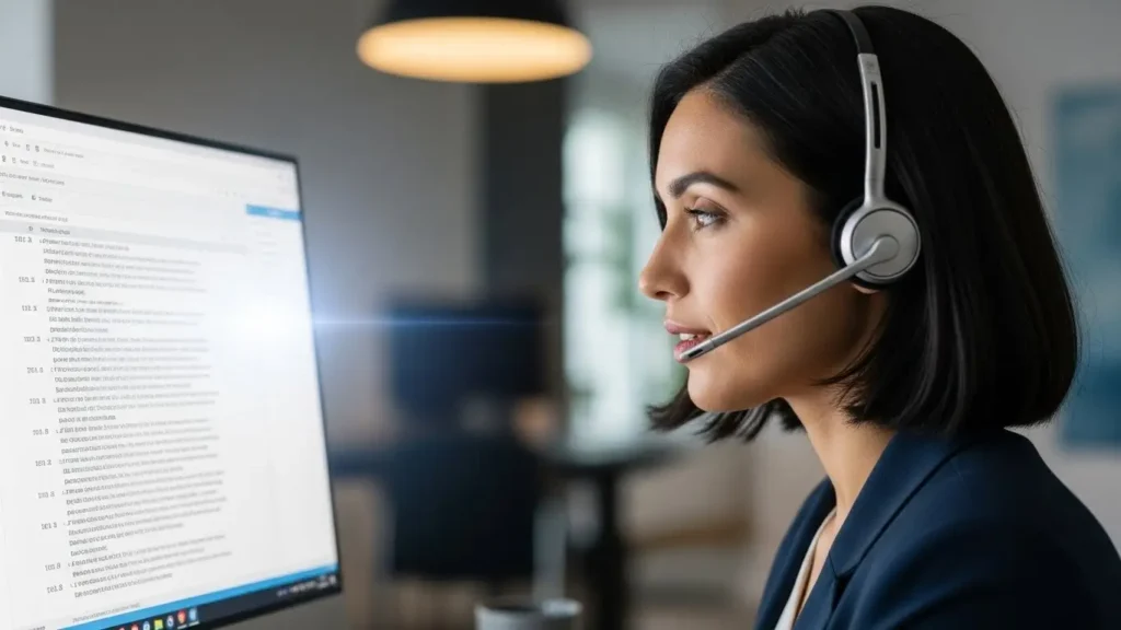 Professional computer using NLP technology for real-time language processing.