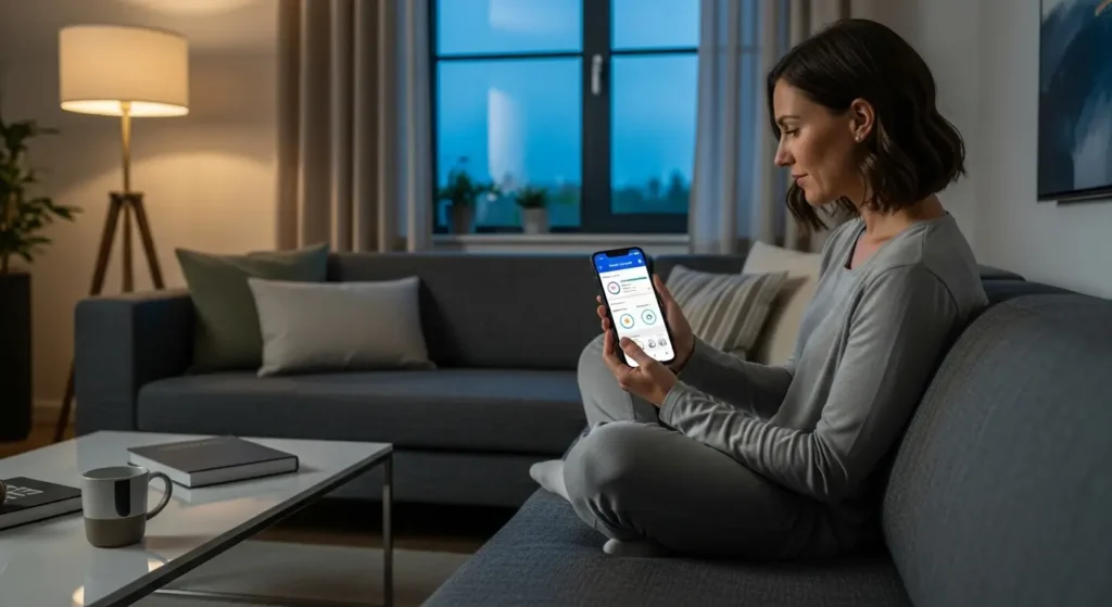 A patient accessing a personalized AGI health assistant for 24/7 medical support.