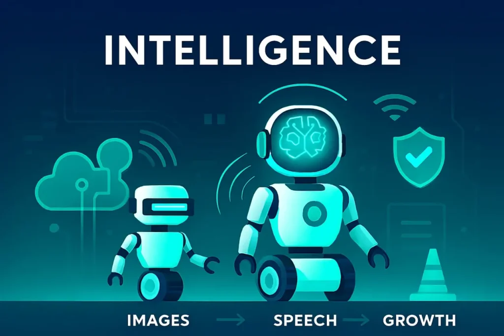Intelligence-driven autonomous robots operate safely in smart environments using AI and sensor fusion technology.