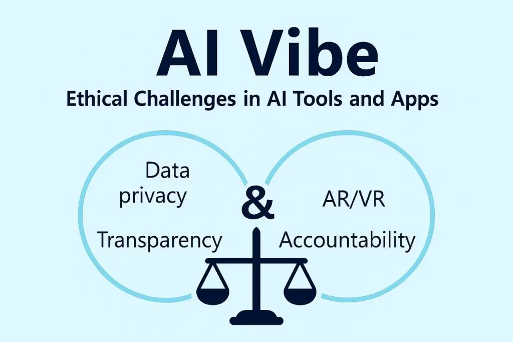 Diagram showing the ethical vibe challenges in AI tools and apps space.