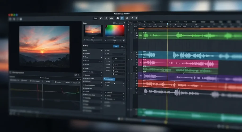 High-end video technology software using AI for automated editing and production efficiency.