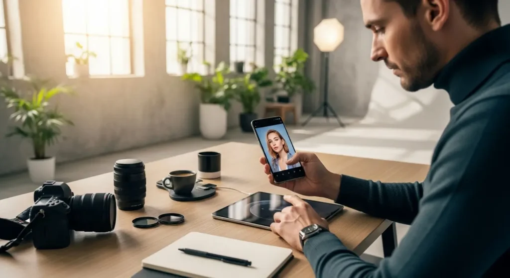 Enhancing social media portraits with Lensa, a leading choice for AI Android Apps.