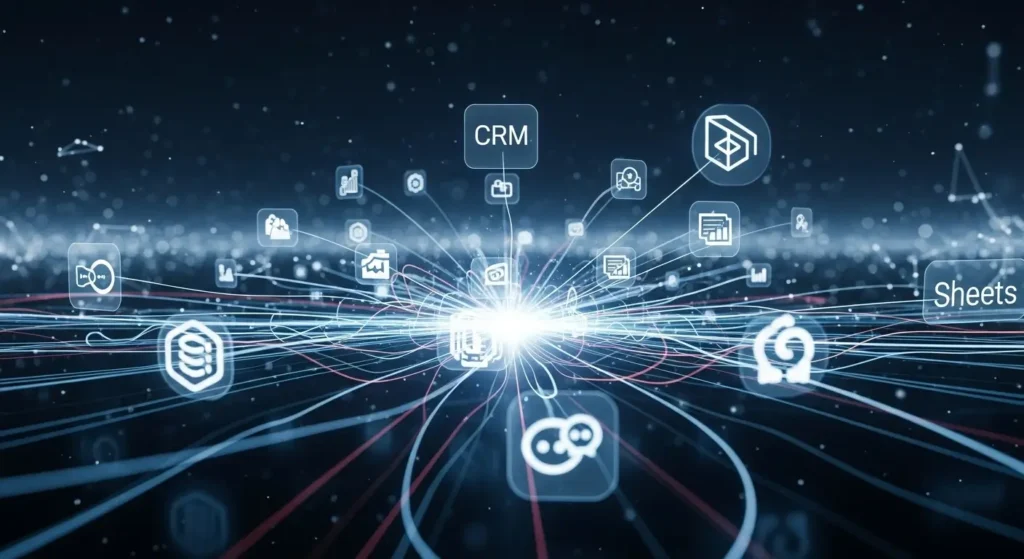 Powerful CRM and app integration via AI customer support.