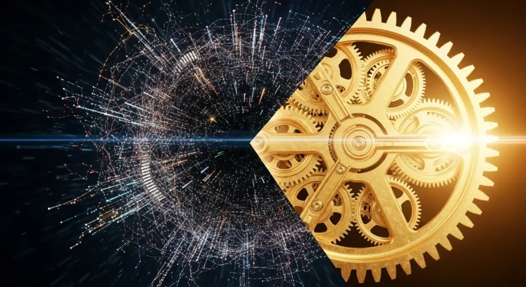 Visualizing the mechanical logic of decision intelligence over simple correlation.