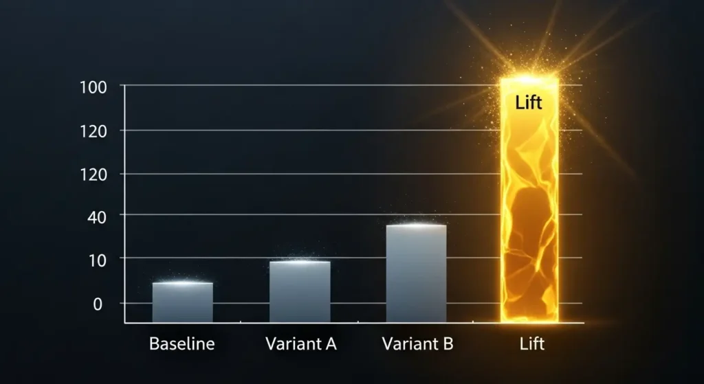 A data visualization showing the judgment lift provided by decision intelligence.