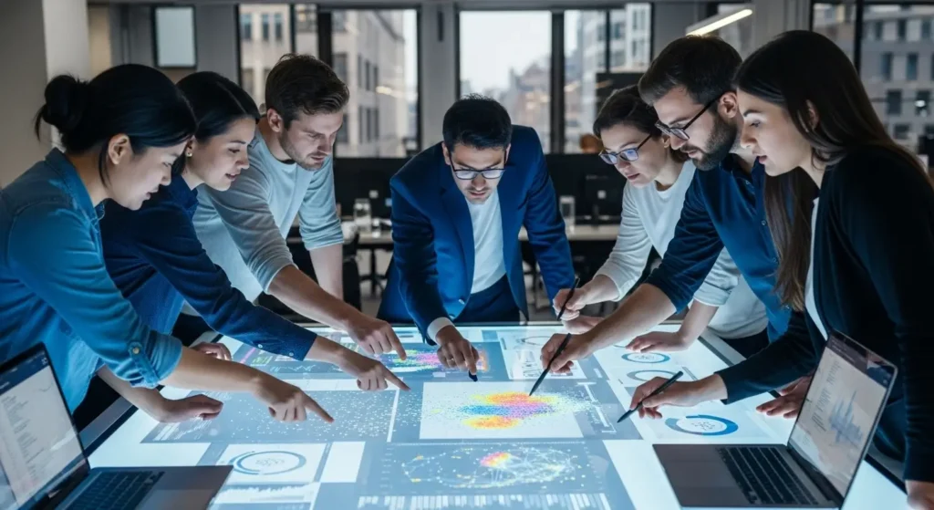 Data scientists building a decision intelligence architecture to drive business ROI.