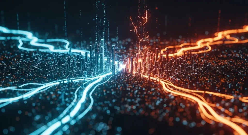 A virtual sandbox demonstrating counterfactual analysis in decision intelligence.